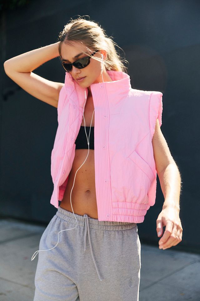 Free people pink puffer on sale