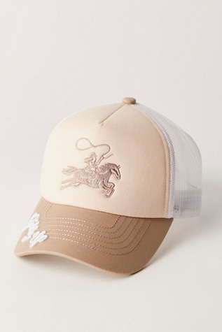 Giddy Up Trucker Hat By Understated Leather At Free People In Beige