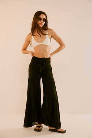 FP One Good Day Wide-Leg Trousers at Free People in Black, Size: Large