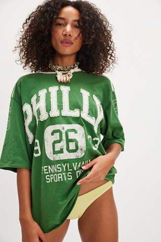 City Tee by Free People in Green, Size: XS