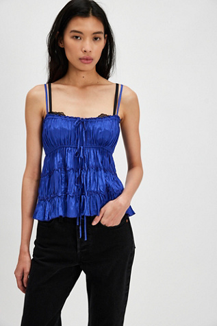 FP One Matilda Tie Tank Top at Free People in Blue Royal, Size: XS