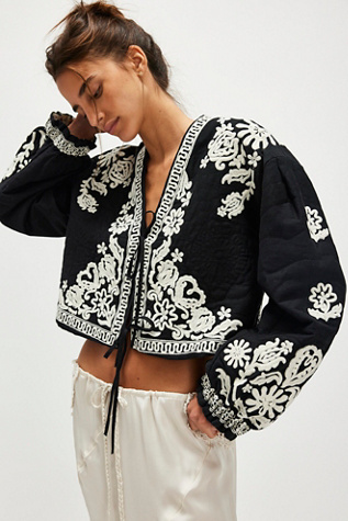 Bali Mabel Jacket at Free People in Black Combo, Size: Small