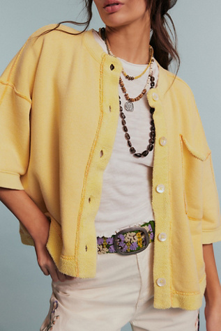 Matilda Sweatshirt at Free People in Lemon Drop, Size: XS