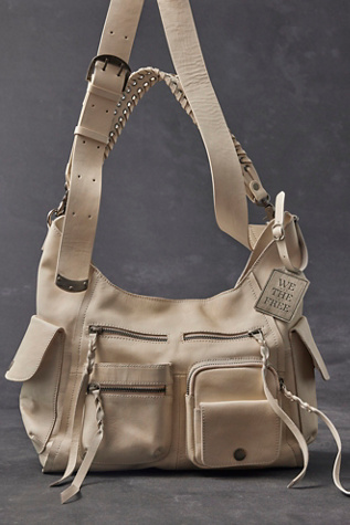 We The Free Ledger Leather Bag at Free People in Fog