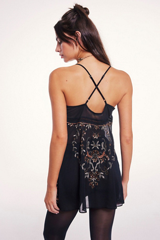 Женское платье Intimately Starstruck Mini Slip, цвет: Чёрный комбинированный — фото 4