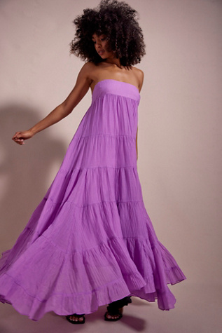 Last Dance Maxi Dress At Free People In Crushed Violet, Size: XL