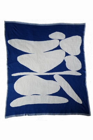 Claudia Pearson Ebb + Flow Blanket: Cairn Blue