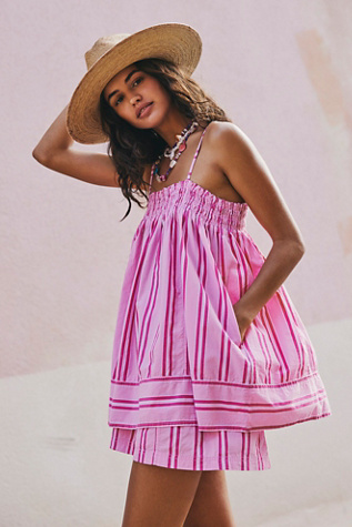 We The Free Pajama Party Tunic at Free People in Pink Combo, Size: Small