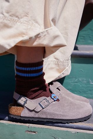 Birkenstock Boston Big Buckle Shearling Clogs | Free People