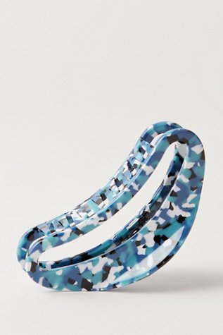 Simply Living Claw Clip at Free People in Blue Camo