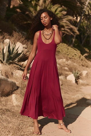 Feliz Maxi by free-est at Free People in Magenta, Size: Small