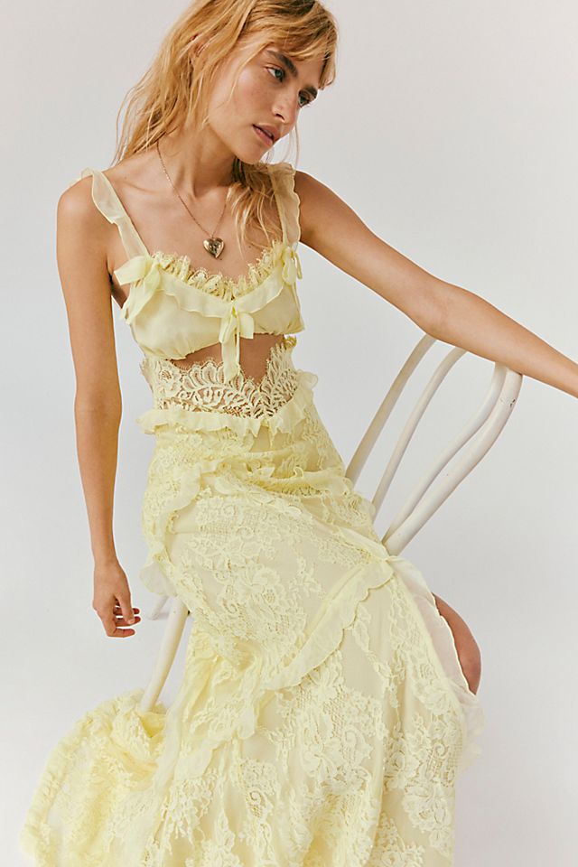 for love and lemons lace dress & Chenille Cutout Mini and delicate frill sleeves that enhance its feminine silhouette Locket Lace Mini Dress