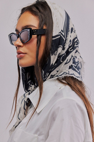 Iconic Print Bandana by Free People in Black