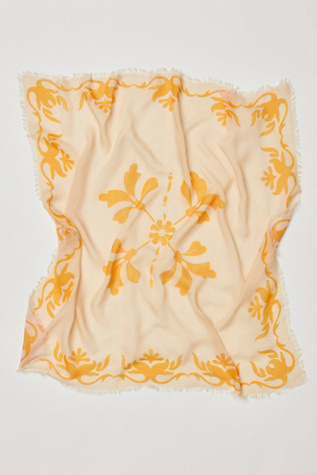 Женские аксессуары Free People Iconic Print Bandana, цвет: Жёлтый с принтом — фото 5