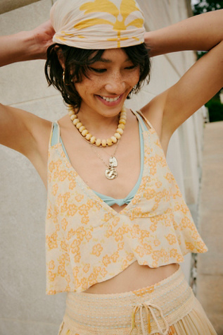 Iconic Print Bandana by Free People in Yellow
