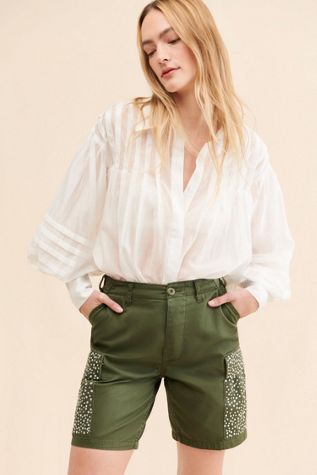 Riley Vintage Bedazzled Cargo Shorts