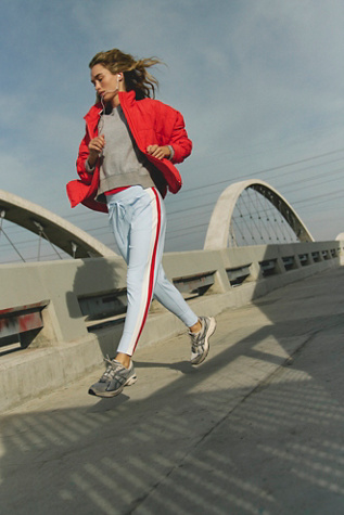 Never Better Colorblock Slim Jogger by FP Movement at Free People, Artic Snow Combo, XS