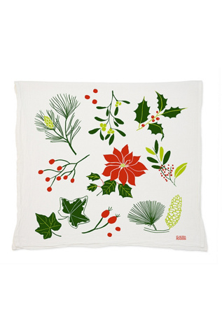 Claudia Pearson Evergreen Tea Towel at Free People in White
