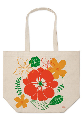 Claudia Pearson Mayflowers Market Tote Bag at Free People in White