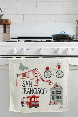 Claudia Pearson San Francisco Tea Towel at Free People in White