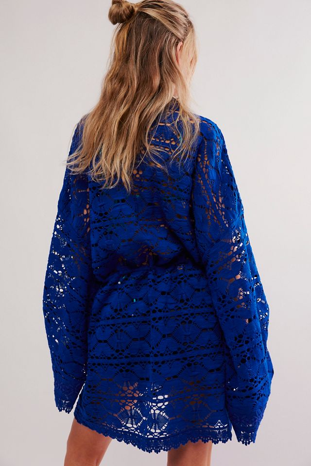 Bell Sleeve Lace Duster #1