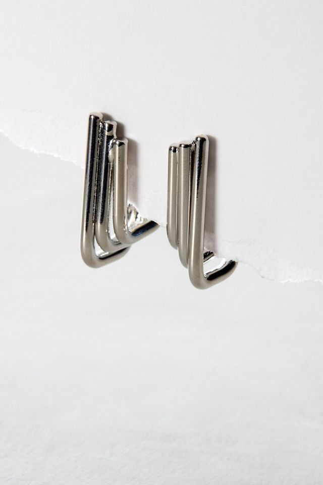 14k Gold Plated Square Hoops
