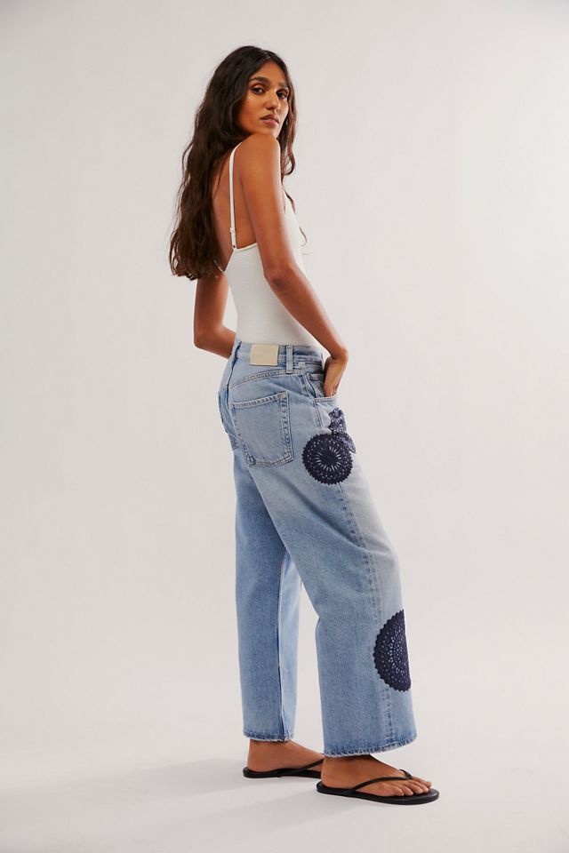 Citizens of Humanity Crochet Embellished Gaucho Jeans | Free People