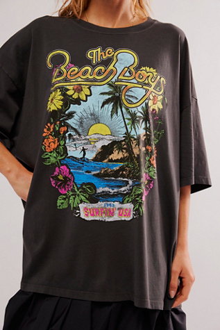 Daydreamer The Beach Boys Surfin' USA Tee at Free People in Black