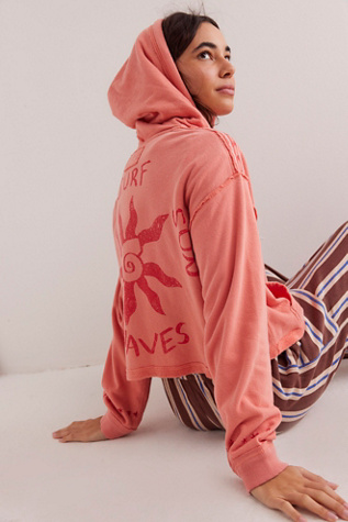 We The Free Mermaid Hoodie at Free People in Pink Combo, Size: Large