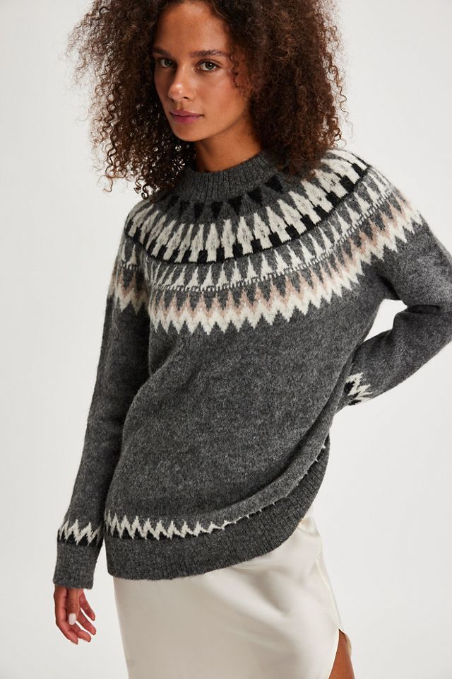 Oversized fair isle sweater hotsell