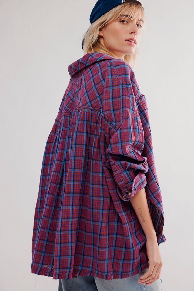 We The Free Cardiff Plaid Top #1