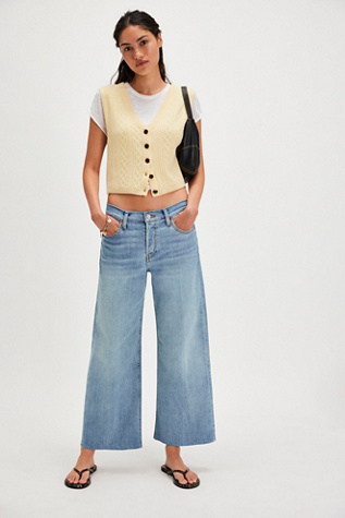 RE/DONE Mid-Rise Wide-Leg Cropped Jeans