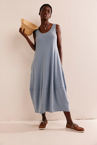 Perth Barrel Tee Midi by free-est at Free People in Winward Blue, Size: Medium