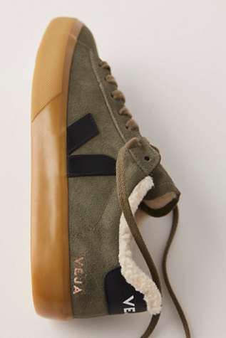 Veja Campo Shearling Sneakers at Free People in Green, Size: EU 39
