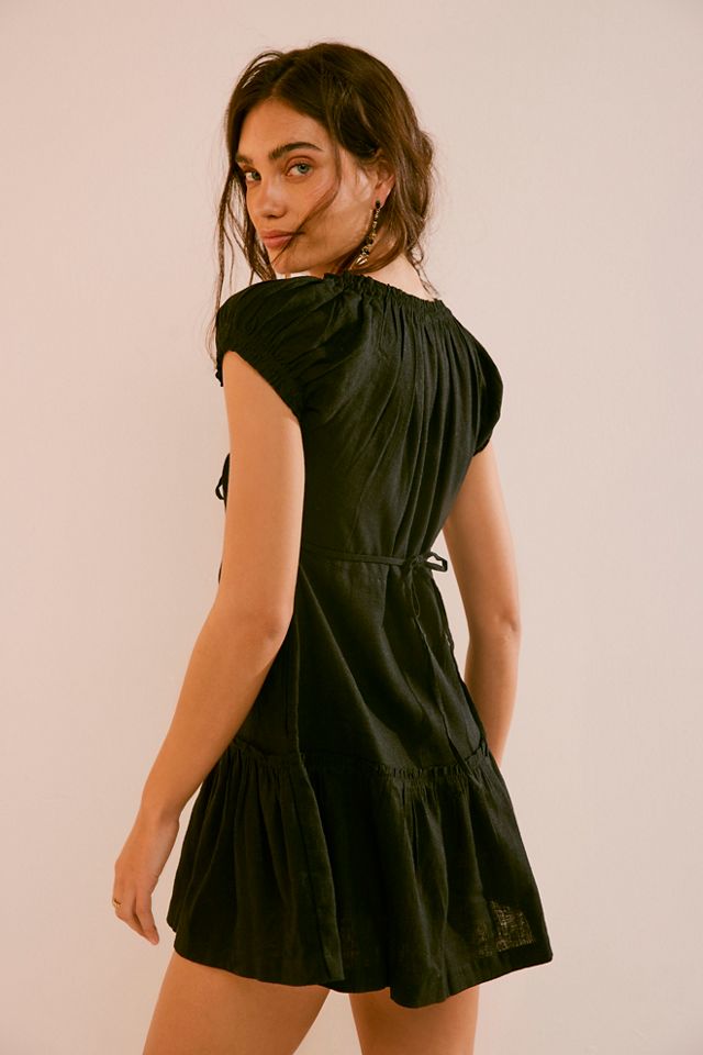 Perri Linen Drop-Waist Mini #1