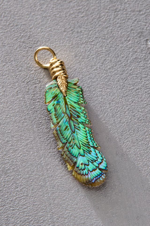 Maura Green Luminescent Feather Charm #1