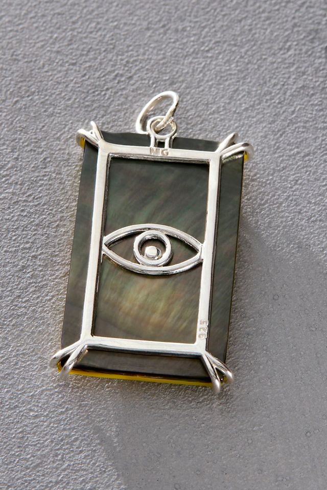 Maura Green Silver Moon Tarot Card Charm #1