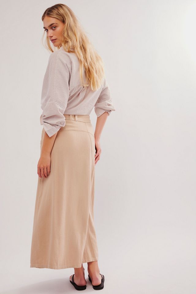 Isla Linen Maxi skirt #1