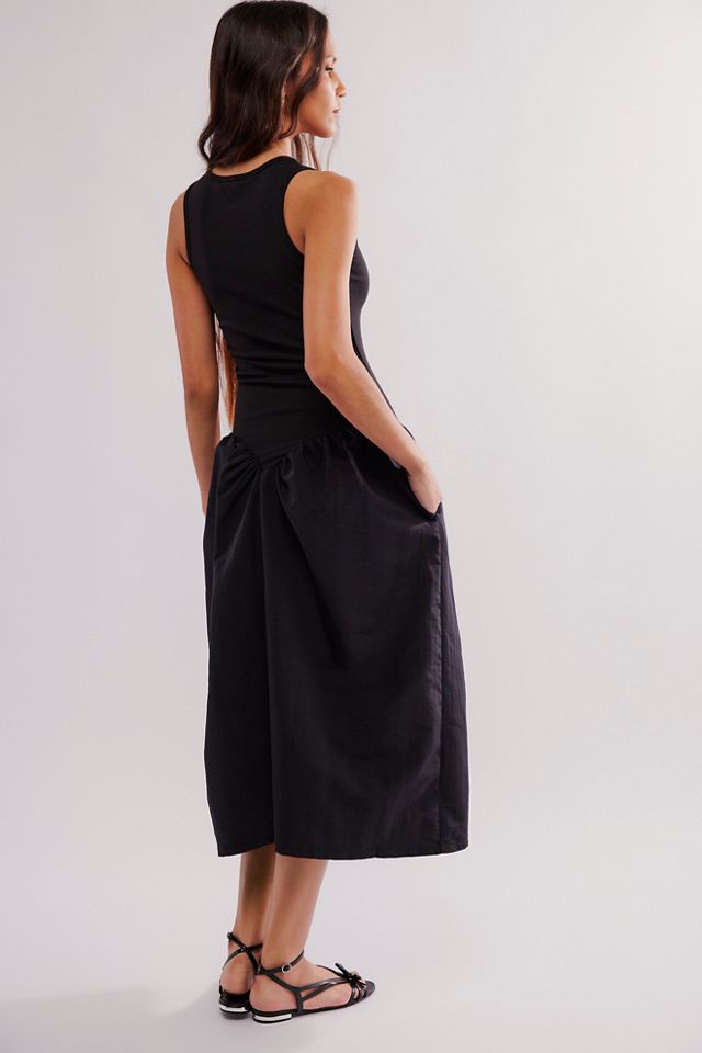 Saemdi Ribbed Drop-Waist Midi Dress #1