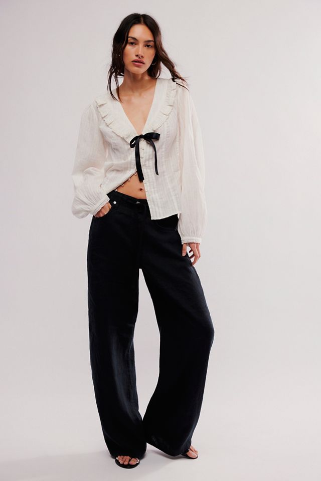 Citizens of Humanity Brynn Drawstring Linen Trousers | Free