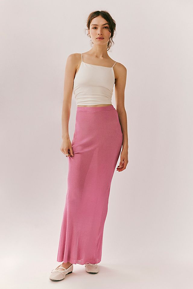 SER.O.YA Harmony Metallic Knit Maxi Skirt | Free People SER.O.YA Harmony Metallic Knit Maxi Skirt | Free People