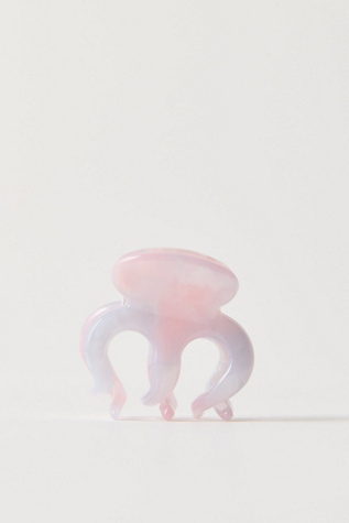 Mini Octopus Claw Clip by Free People in Purple