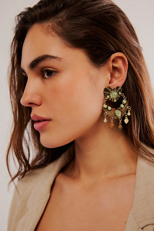 Shadow Dangle Earrings at Free People in Gold