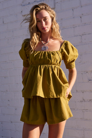 Donnie Short Co-Ord By free-est At Free People In Avocado, Size: XS