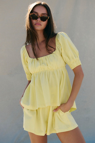 Donnie Short Co-Ord by free-est at Free People in Mellow Yellow, Size: XS