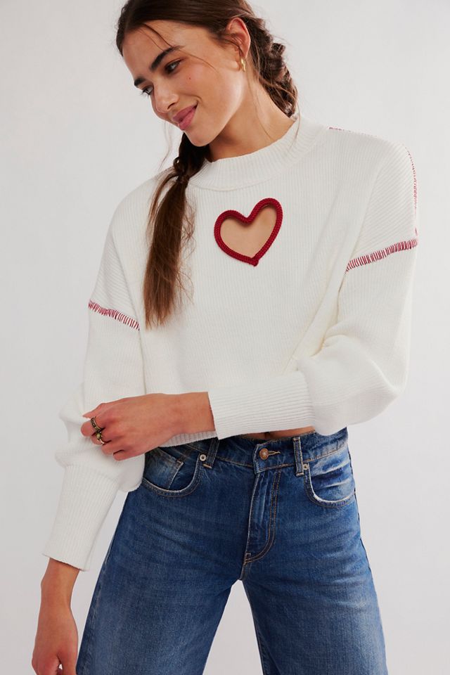 Tricia Fix Easy Street Open Heart Crop Sweater #2