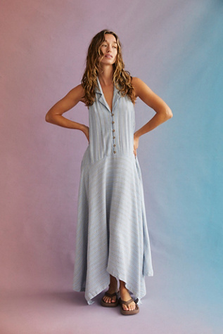 No Rush Midi by free-est at Free People in Blue Combo, Size: XS