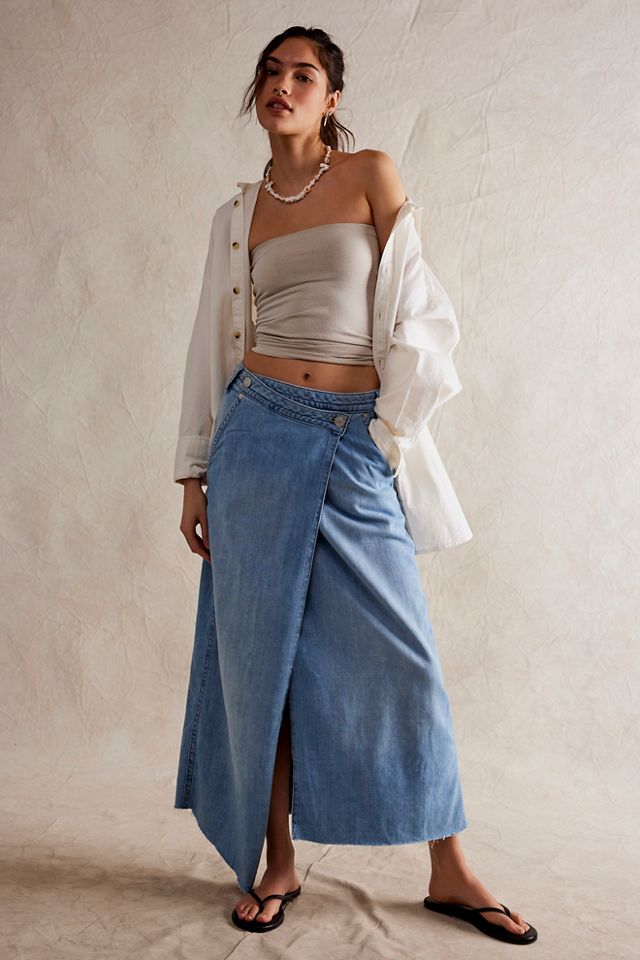 Denim wrap skirt xxl hotsell