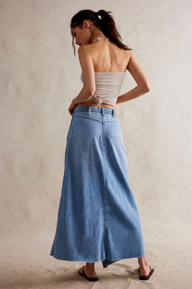 We The Free Roxie Denim Wrap Skirt #1