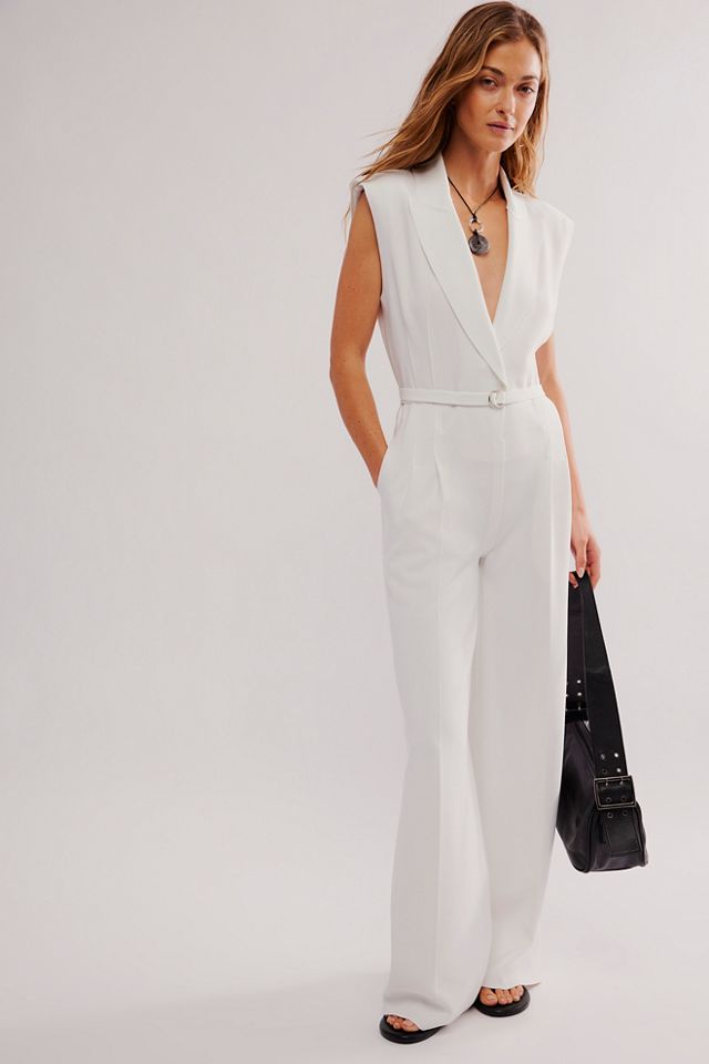 Norma kamali white jumpsuit online